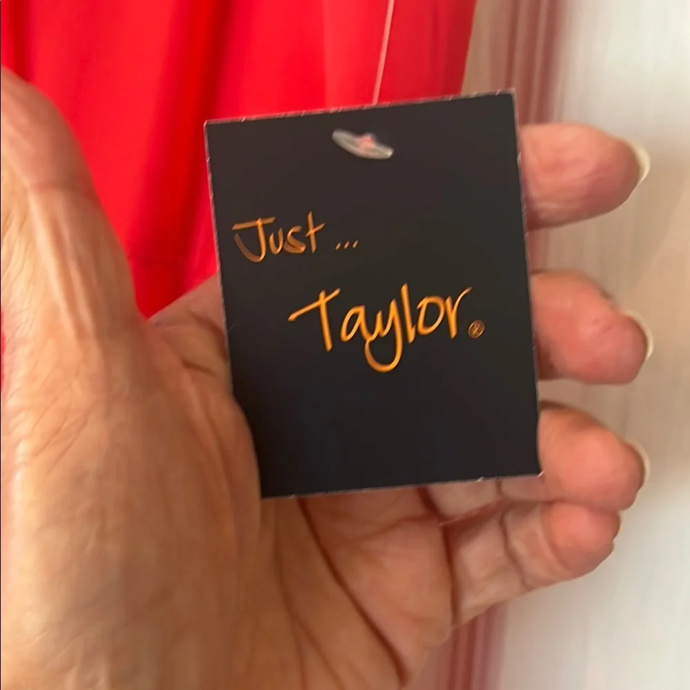 Just...Taylor Red Ruched Midi Sundress Sz 6 - Picture 2 of 5
